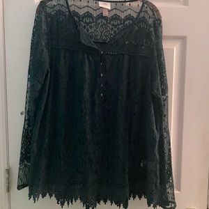 Emerald Green Lace top